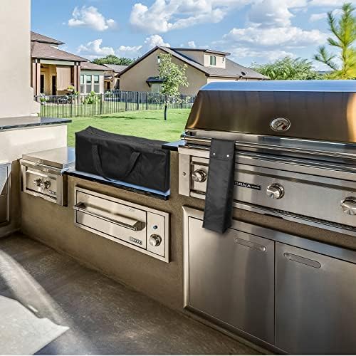 Amylove 2 Sizes Grill Utensil Storage BBQ Tool Bag 24.5" x 9.5" x 5" Large Capacity Grill Accessory Storage Waterproof Grilling Utensil Holder Outdoor BBQ Picnic Cooking Tools for Camp Barbecue - Image 5