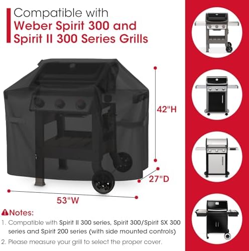Unicook Grill Cover Heavy Duty Waterproof 53 Inch, Fade Resistant BBQ Cover - Image 2