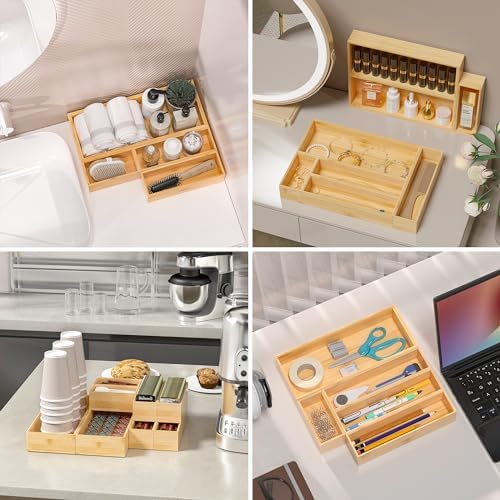 Bamboo Kitchen Drawer Organizer, Deep 2-Pack, 15" x 6" x 2.5" - Image 6