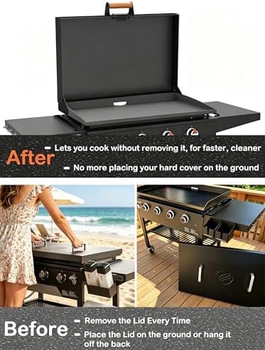 Handle and Hinge Kit for Blackstone 28", 36", 44 inch Griddle Lid Hinges - Image 2