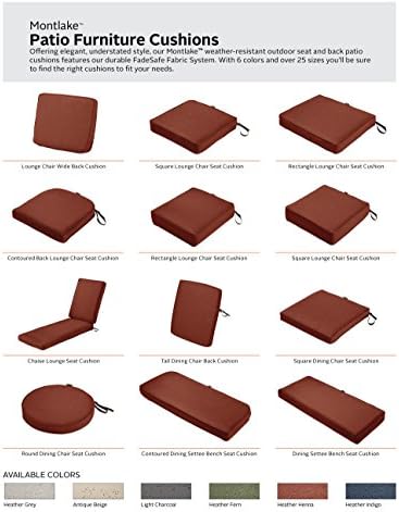 Classic Accessories Montlake Water-Resistant 21 x 22 x 4 Inch Outdoor Back Cushion Slip Cover, Patio Furniture Cushion Cover, Heather Henna Red, Patio Furniture Cushion Covers - Image 6