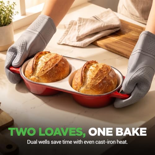 NutriChef Mini Double Dutch Oven for Sourdough Bread Baking - Image 2