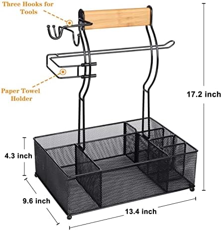 FANGSUN Grill Caddy, BBQ Caddy with Paper Towel Holder for Outdoor Grilling - Image 3