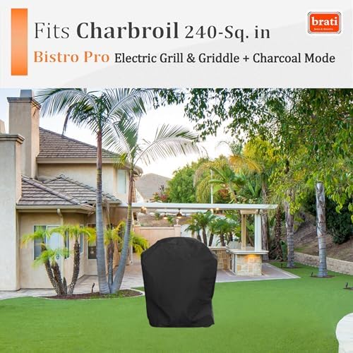 CB1250073P4 Grill Cover for Char Broil Bistro Pro Electric Grill Griddle,33 Inch Charbroil Bistro Pro Performance Grill Cover Accessories - Image 5