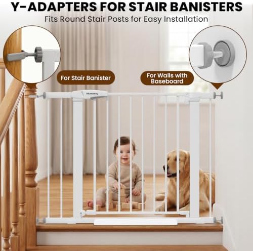 Baby Gate for Stairs, 29.7-40.6" Adjustable Dog Gate Indoor, No Drilling - Image 5