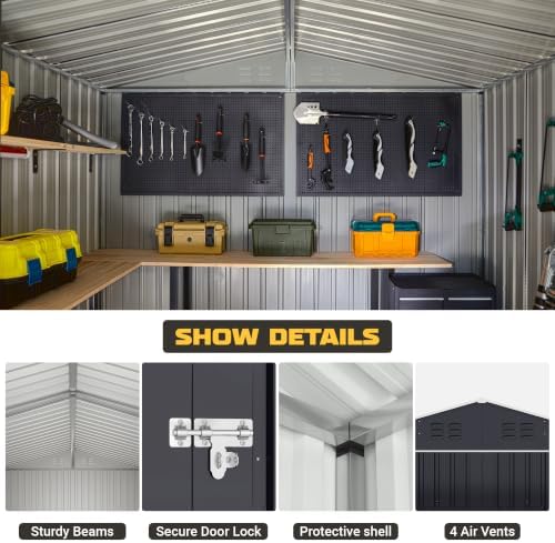 Polar Aurora 8 x 12 FT Outdoor Storage Shed - Image 3
