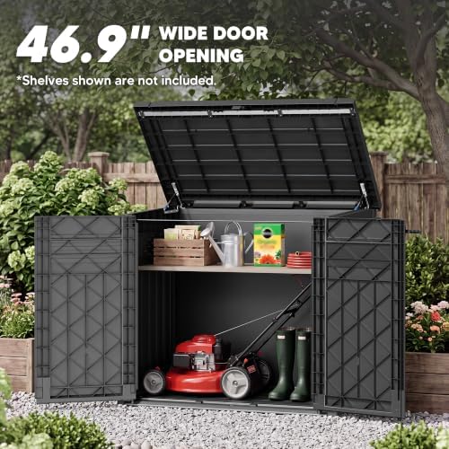 Large Outdoor Storage Shed, Heavy Duty Weatherproof Storage Cabinet - Image 2