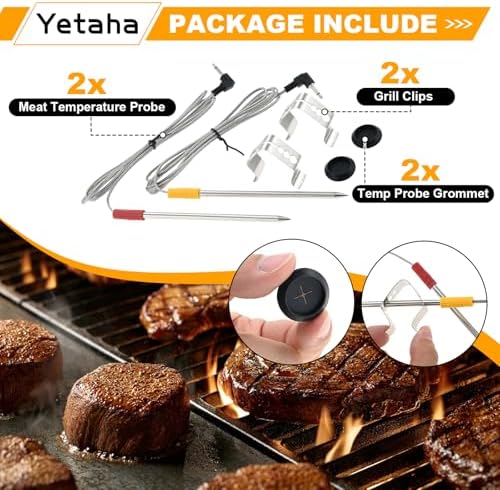 Yetaha Grill Thermometer, Meat Probe Replacement for Pellet Smoker Grill - Image 2