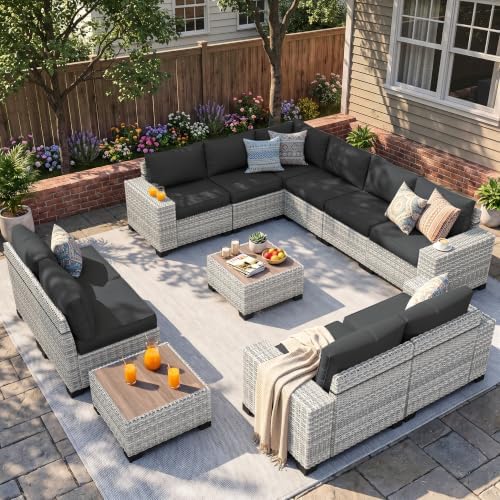 Outdoor Patio Furniture Set PE Wicker Rattan Outdoor Sectional Sofa by MuphyersPatioFurniture