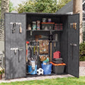 UDPATIO 51 Cu.ft Vertical Outdoor Storage Shed with Shelving Brackets,Grey by UDPATIO