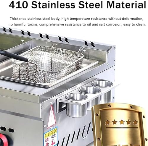 Commercial Gas Griddle - Stainless Steel Countertop Flat Top Grill, Adjustable Temperature for Outdoor Catering, Kitchen LPG Gas Grill - Image 5