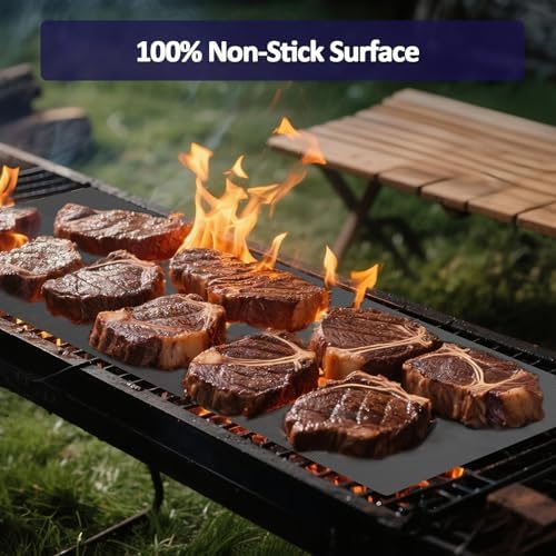 UBeesize 13x90 Inch Copper Grill Mat Roll, Non-Stick Heavy Duty BBQ Mat - Image 7