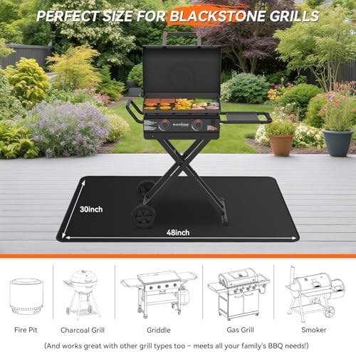 48x30 inches Large Under Grill Mats for Blackstone Outdoor Deck BBQ - Image 3