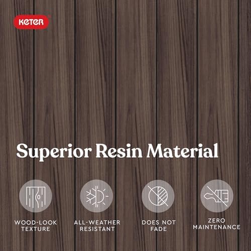 Keter Signature Collection 150 Gallon Resin Deck Box Organization and Storage for Patio Outdoor Cushions, Throw Pillows, Garden Tools and Pool Supplies, Rosewood - Image 6