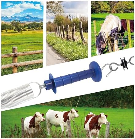 5 Pack Electric Fence Gate Big Tension Spring Extended up to 23 feet for Electric Fence Gate Livestock Fence Agricultural Fencing and Pasture - Image 6