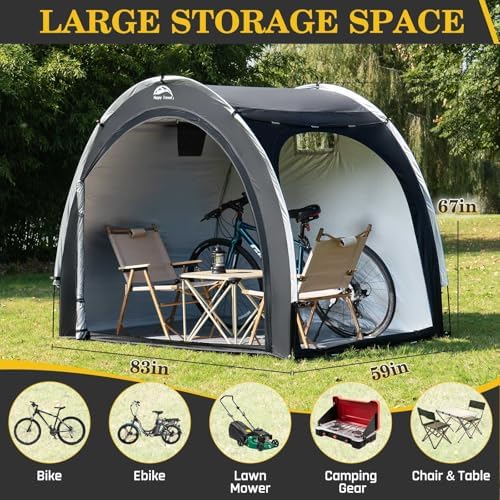 Happy Travel Bike Storage Shed Tent, Outdoor Portable Bicycle Storage Sheds - Image 2