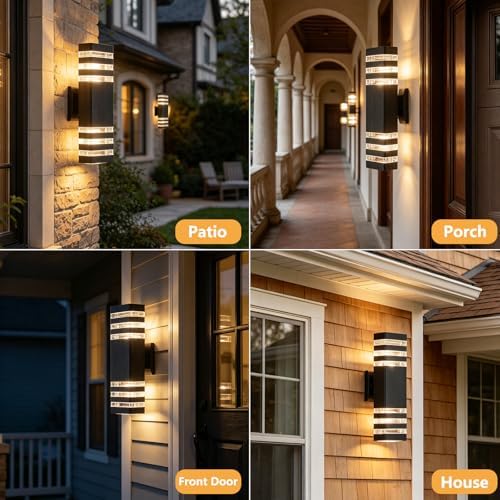 Black Outdoor Lights for House Waterproof Modern Exterior Lighting Fixtures - Image 6