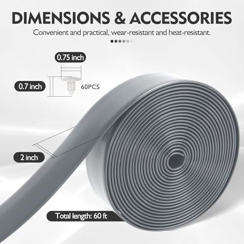 LukLoy 2" Wide 60ft Long Vinyl Straps for Patio Chairs Repairs, Grey - Image 3