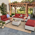 Outdoor Patio Furniture Set PE Wicker Rattan Outdoor Sectional Sofa by MuphyersPatioFurniture