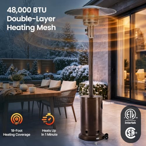 NEWBULIG Patio Heater 48,000 BTU Propane Heater for Outdoor Use - Image 5