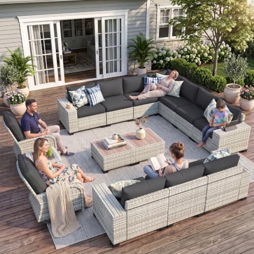 Outdoor Patio Furniture Set PE Wicker Rattan Outdoor Sectional Sofa by MuphyersPatioFurniture