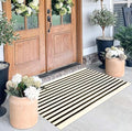 Fall Layered Doormat 2.3'x3.6',Striped Door Mat Outdoor Porch Decor by BUAGETUP
