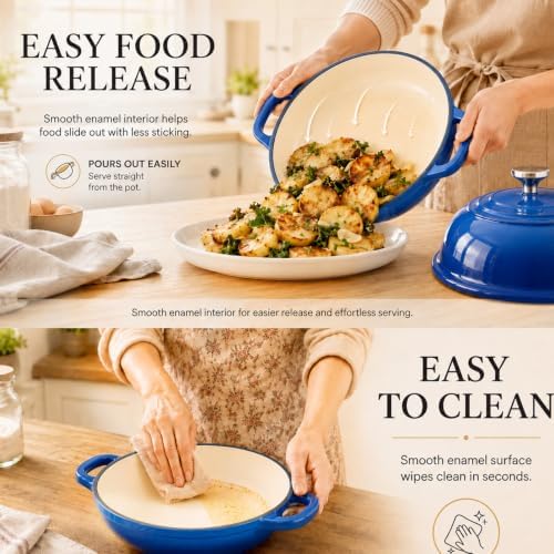 QuliMetal 5QT Enameled Cast Iron Dutch Oven for Sourdough Bread Baking - Image 5