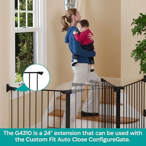 KidCo Configure and Hearth Gate Extensions (24", Black) - Image 5