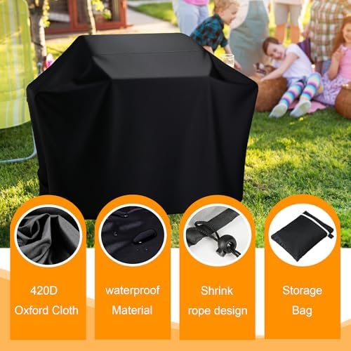 58 Inch Grill Cover for Outdoor Grill, Waterproof BBQ Cover - Image 6