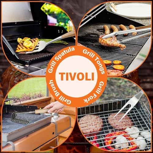 TIVOLI 4PCS Grilling Accessories Set - Heavy Duty BBQ Tool Set - Image 6