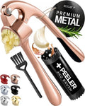 Zulay Kitchen Metal Garlic Press Garlic Mincer Tool Stainless Steel, Rose by ZulayKitchen