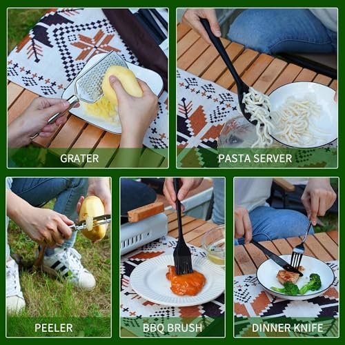 Wesqunie Silicone Cooking Utensils Set, Cookware Set for Outdoor Camping - Image 5