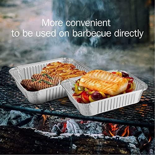 Waytiffer 20Pack Drip Pans Compatible with Weber Grills Spirit Gas Grills, Q Grills, Genesis and Genesis II LX 200 300 Series,Disposable Aluminum Foil BBQ Grease Trays, 8.5 x 6 Inch (Pack of 2) - Image 6
