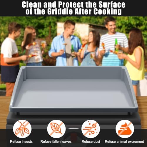 Silicone Griddle Mat Cover for Blackstone - 17 Inch True All-Encompassing Coverage Heavy Duty Food Grade Grill Buddy Mat, All Season Cooking Surface Protective Cover - Image 2