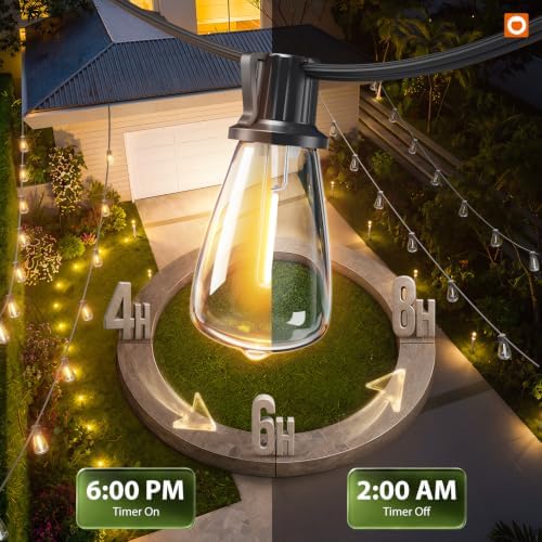 addlon 72FT Solar String Lights Outdoor, Waterproof Dimmable 24+2 LED - Image 5