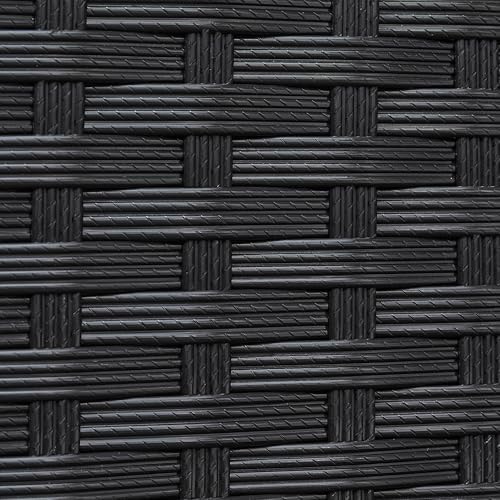 Yaheetech 3 Pieces Patio Conversation Set, Chairs & Side Table, Black/Cyan - Image 7