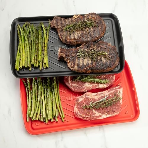 Cuisinart Grilling Prep and Serving Tray, Dishwasher-Safe, 2-Pc Nesting Set, Medium (Pack of 4) - Image 2