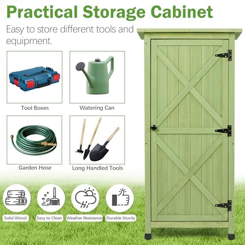 4x2 FT Wooden Outdoor Storage Cabinet - Image 6