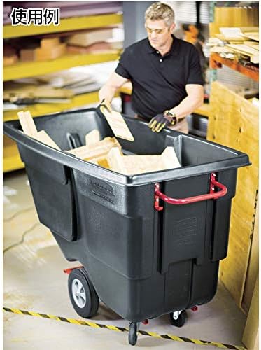 Rubbermaid Commercial Polyethylene Tilt Truck, Heavy Duty 2300-Pound Capacity, Black, for Distribution Centers/Warehouse/Manfacturing/Construction - Image 2