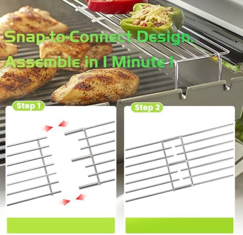 Warming Rack for Weber Spirit I II 200 Series 69866 Replacement Part GS4 E210 S210 E220 S220 Gas Grills with Front-mounted Control Panels (2013+) 67026 Stainless Steel Grill Upper Rack BBQ Accessory - Image 3