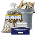 Plasticplace Contractor Trash Bags 42 Gallon │ 3.0 Mil │ Clear Heavy Duty Garbage Bag │ 32.6” x 46.4” (50 Count), Transparent, B001C0SIUG by Plasticplace