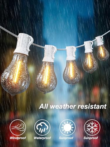 Outdoor String Patio Lights White 200FT Waterproof Lights for Wedding Party - Image 4