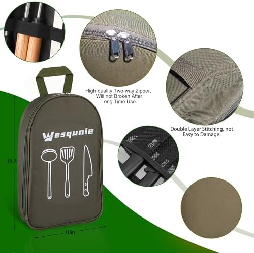 Wesqunie Silicone Cooking Utensils Set, Cookware Set for Outdoor Camping - Image 6