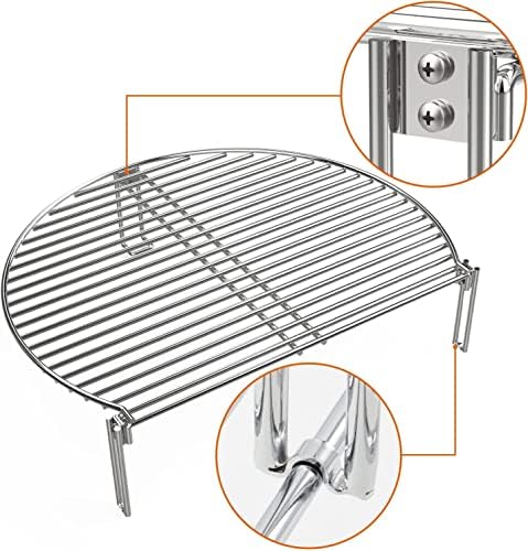 BBQ Future Grill Expander Rack for Big Green Egg Large & XL, Kamado Joe Classic Ceramic Grill, Char-Griller 18" Akorn, Weber Kettle Grill – Stainless Steel Cooking Grate & Grill Rack for Gas Grills - Image 3