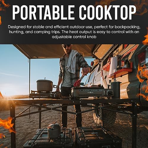 GasOne Propane or Butane Grill Stove GS-2400P Dual Fuel Portable Camping Grill Gas Stove with Carrying Case - Image 3