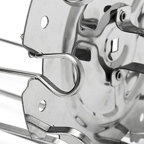 Stainless Steel BBQ Grill Cage Vegetable Meat Skewer Kebab Maker for Rotisserie Oven Roaster - Image 5