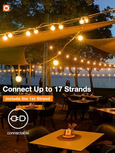 addlon 100FT Outdoor String Lights 54 G40 LED Bulbs Dimmable Waterproof - Image 3