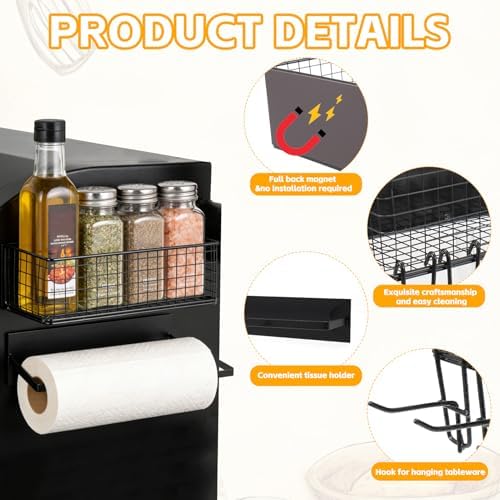 3 Pack Magnetic Storage Bins for Traeger - Include 2 Baskets 1 rack 10 hooks - Accessories Suit for Ironwood 885, Pro Series 34, Pro Series 22, Pro D2 575, Pro 780, Ironwood 650 And Pit boss, Z-Grills - Image 3