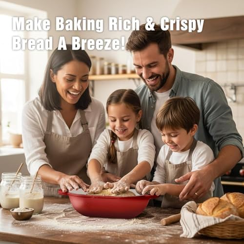 2.5 QT Enameled Cast Iron Sourdough Bread Oven, Loaf Pan with Lid - Image 2