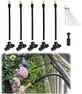 5pk Brass Misting Nozzles Tee 8 inch 360 Degree Adjustable Copper Sprayer, Compatible with1/4 trubing Hose Watering Plant Drip Irrigation Pneumatic Fittings Connection for Watering Garden(5pk) by Unknown